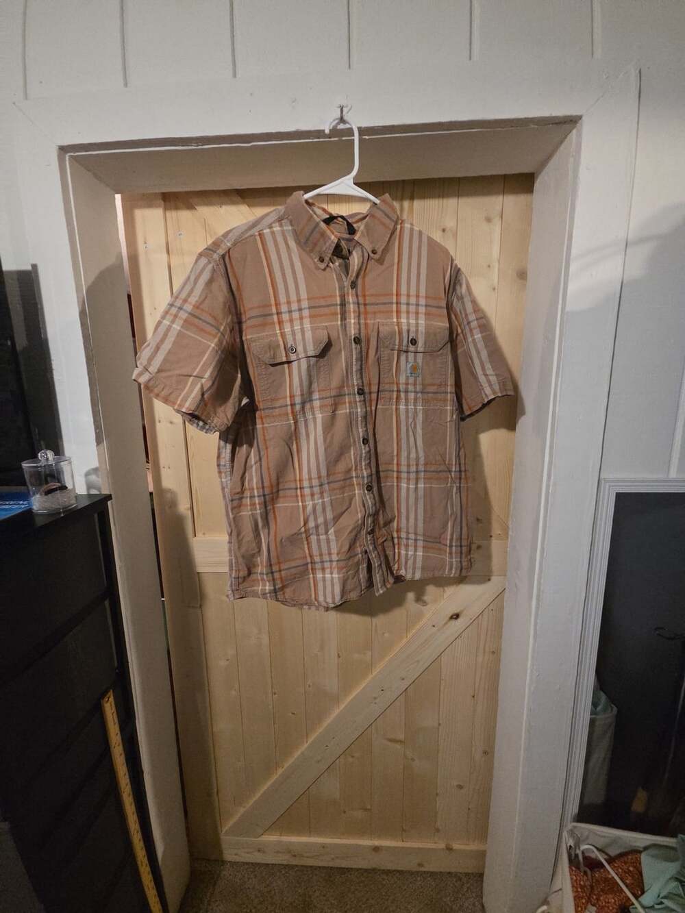 Carhartt Loose Fit Plaid Button-Down Shirt Size L